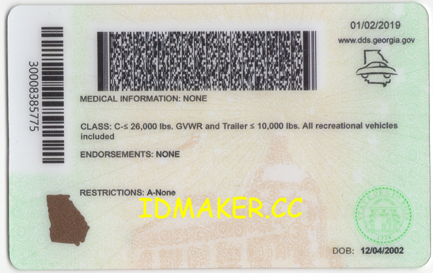 Georgia Fake ID - 图片 2